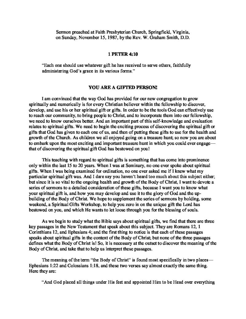 youareagiftedperson Faith Church Kingstowne